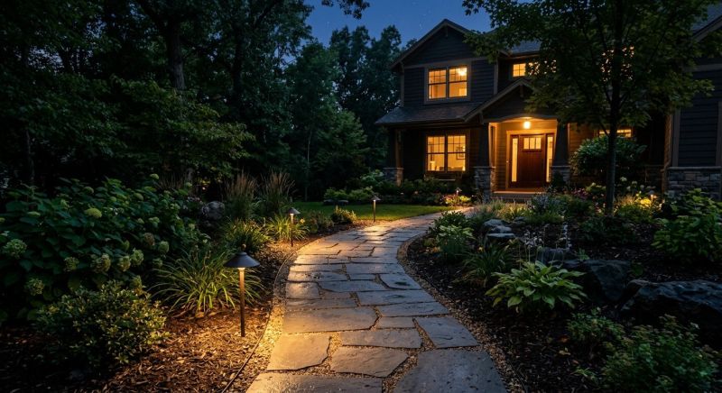 Walkway Lighting Installation in Olathe, KS